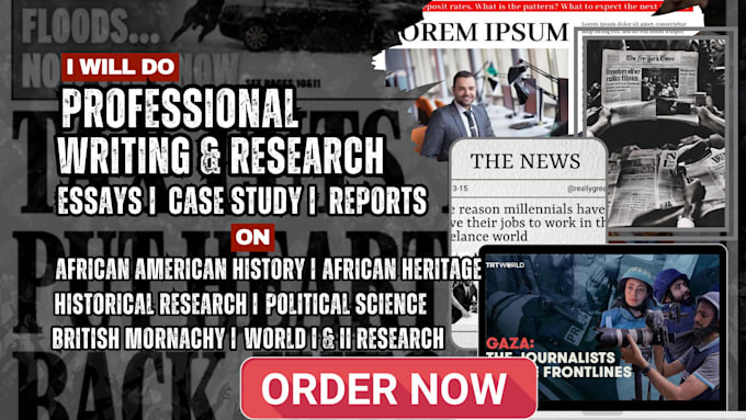 write historical essays, case studies, research reports, cultural analysis paper
