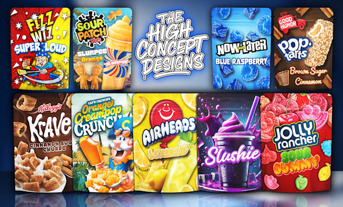 design unique strain premade mylar bag packaging labels