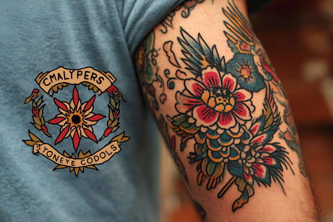 create old school tattoo in traditional tattoo style