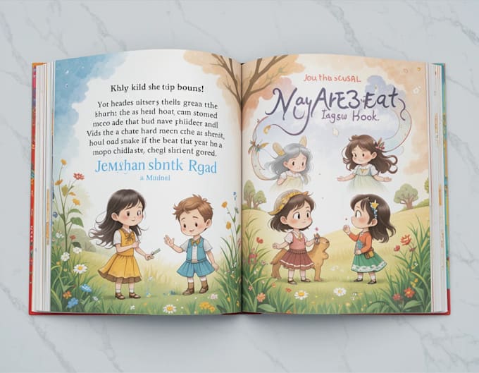 draw children book pages based on real people
