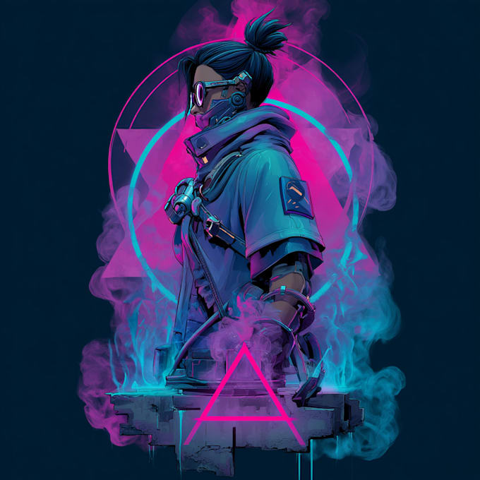 design futuristic cyberpunk logo or typography