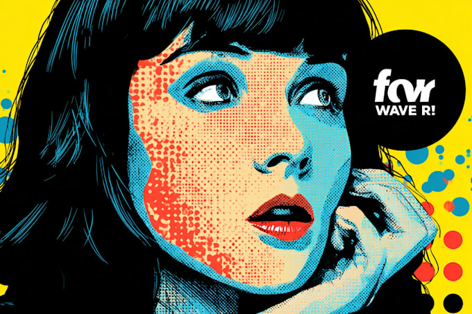 draw a professional pop art portrait
