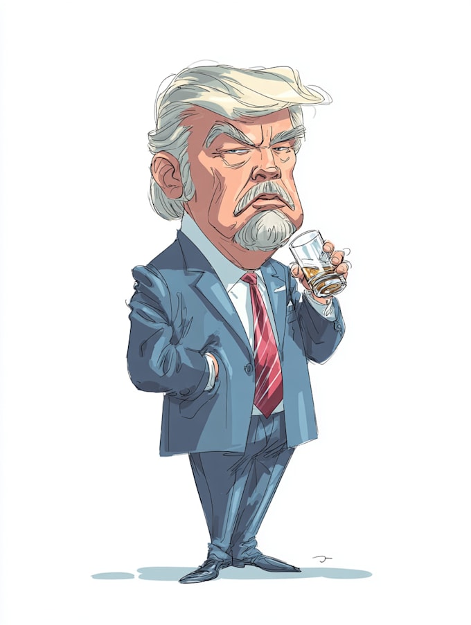 make a political cartoon or editorial illustration