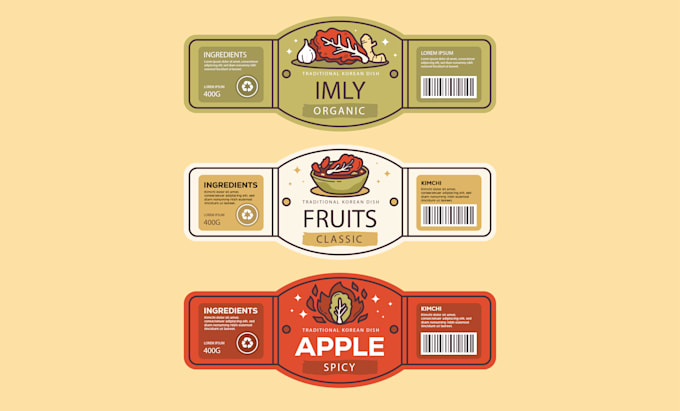 do custom premium food label and packaging design