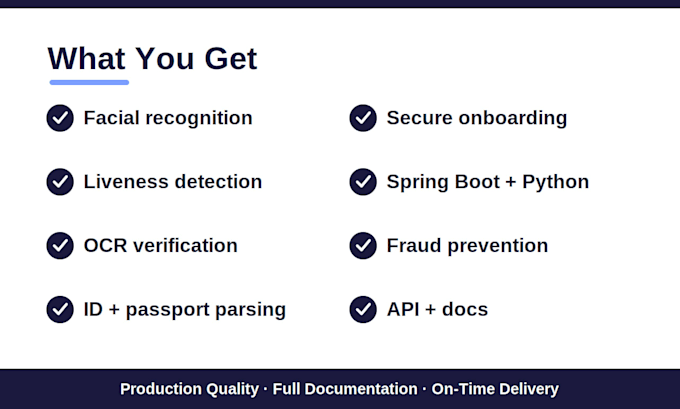 develop secure modular ekyc system with java spring boot and python
