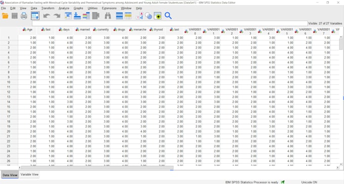 do data analysis using spss