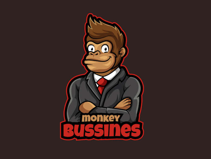 design professional cartoon and mascot monkey logo design