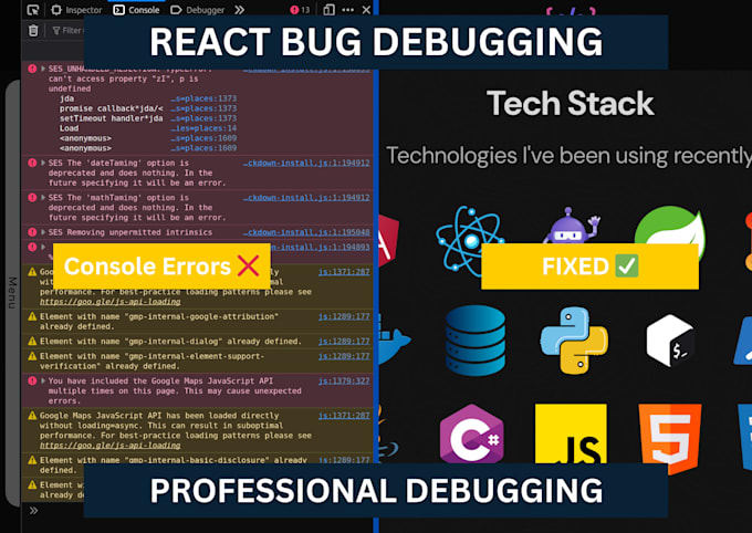 debug and fix bugs in your react or angular app