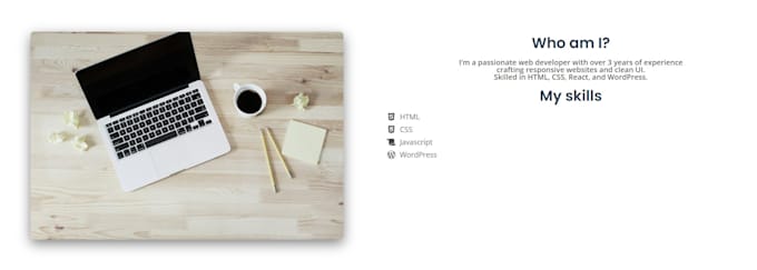 create a one page portfolio website in wordpress using elementor