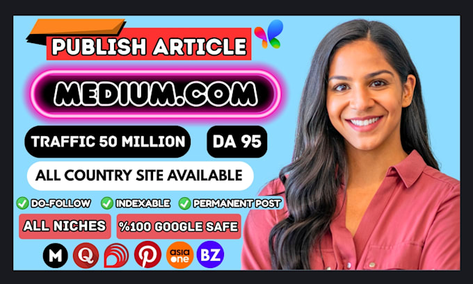 write and publish article on medium,com premium guest posting for link building