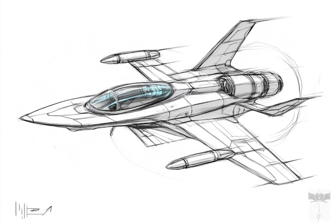 draw high quality spaceship concept