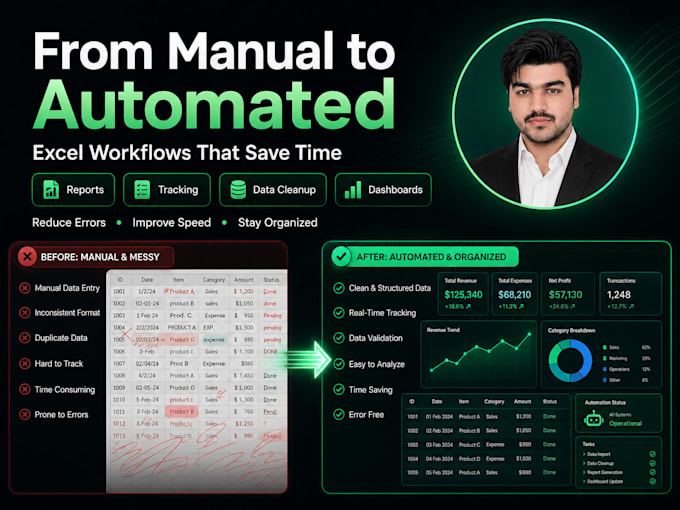 automate excel with vba macros, formulas and dashboards