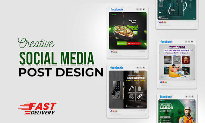 do attractive facebook ad design and instagram posts