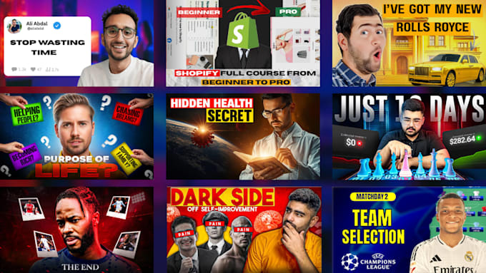 design eye catching thumbnails which boosts your CTR