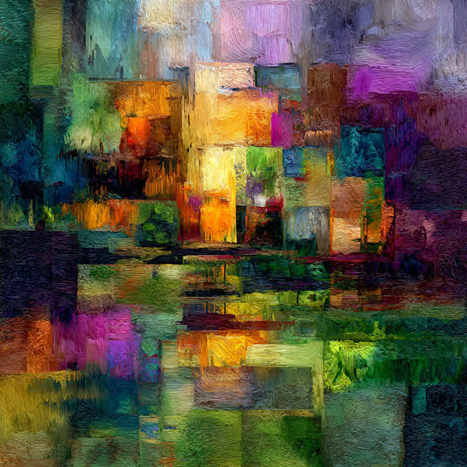 make a digital abstract art illustration
