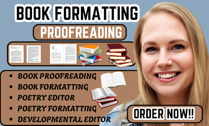 do book formatting proofreading poetry editor formatting developmental editor