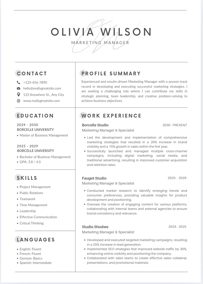 write a job winning resume for you