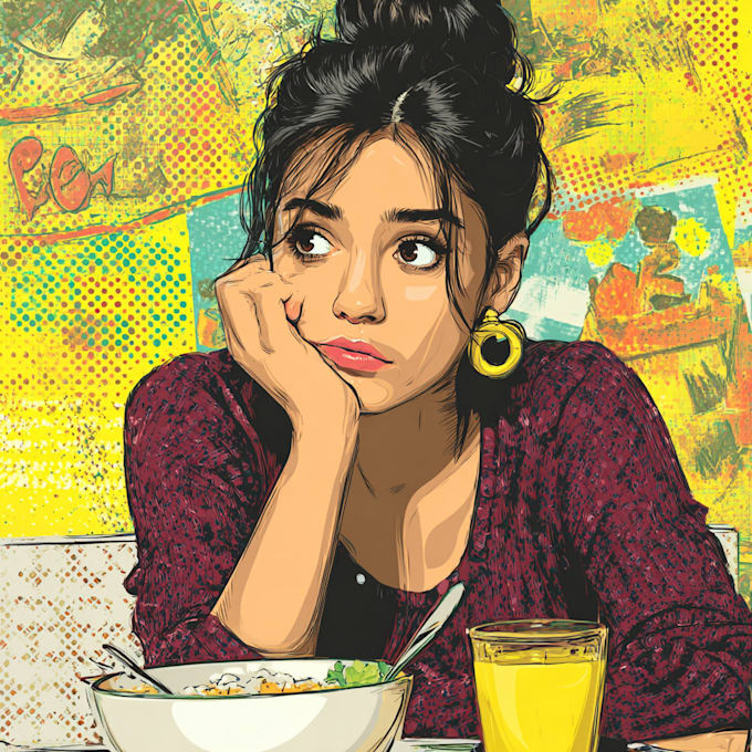 make a food pop art for you