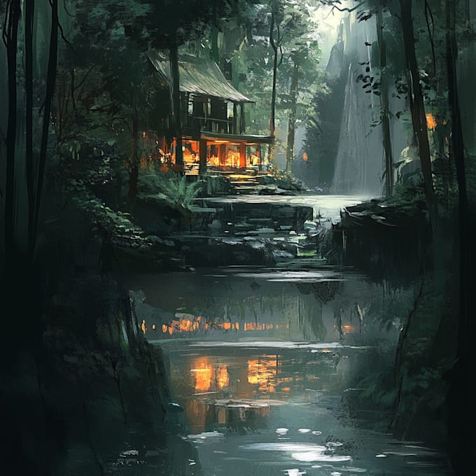 do concept art or 3d background for a game