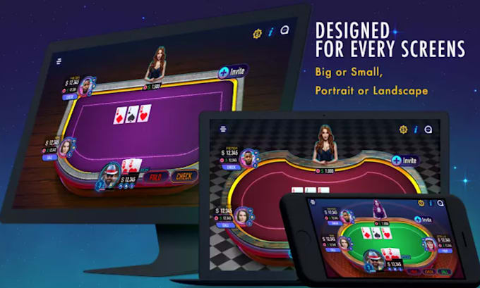 be your poker developer, game development for android ios pc mobile and website