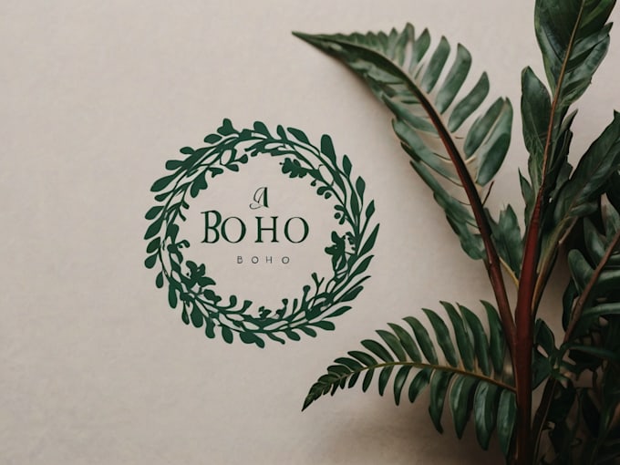 botanical boho logo with full branding