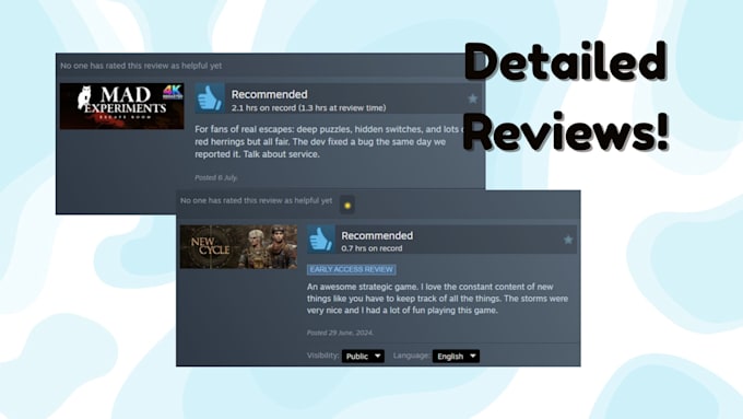 test and review your game