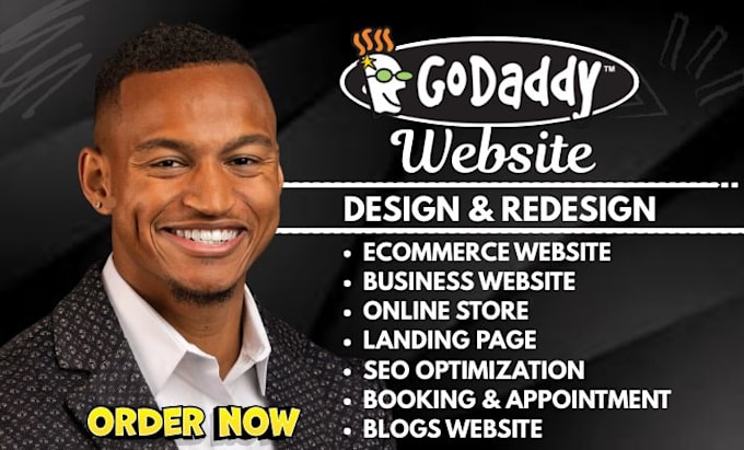 godaddy website redesign, godaddy website design, godaddy landing page design