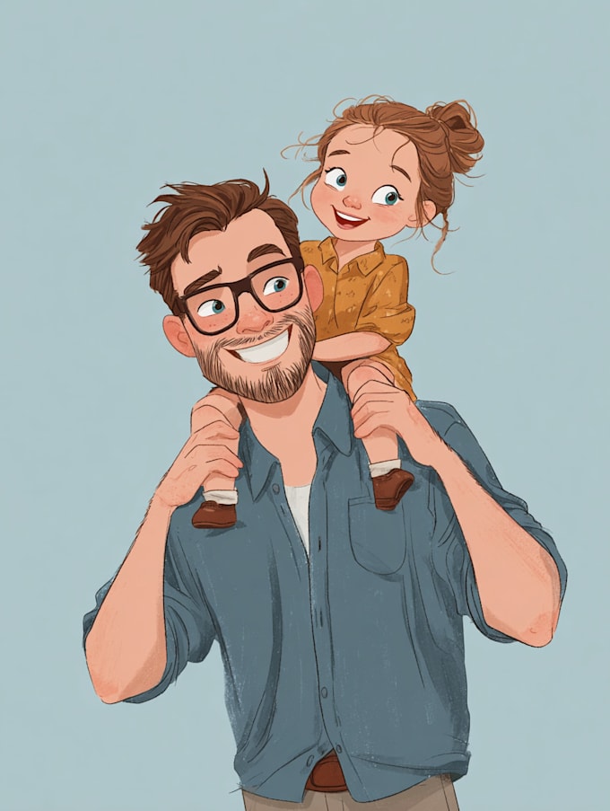 make a professional disney cartoon style character