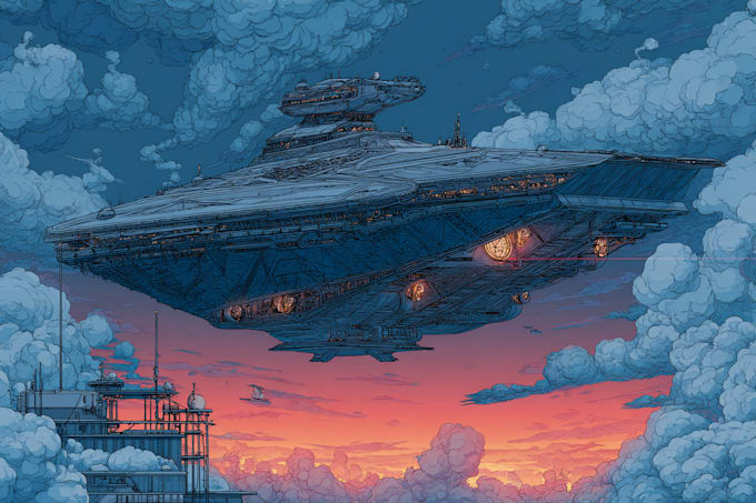 create sci fi illustration and sci fi art