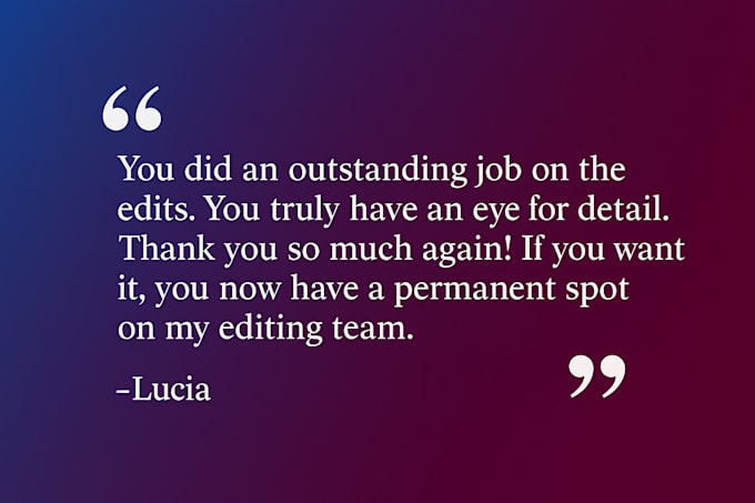 copyedit your indie romance novel with light line edits