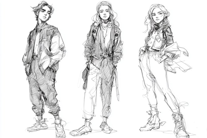 draw sketches with your character
