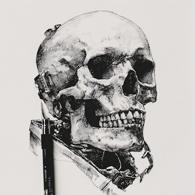 draw black and white illustrations