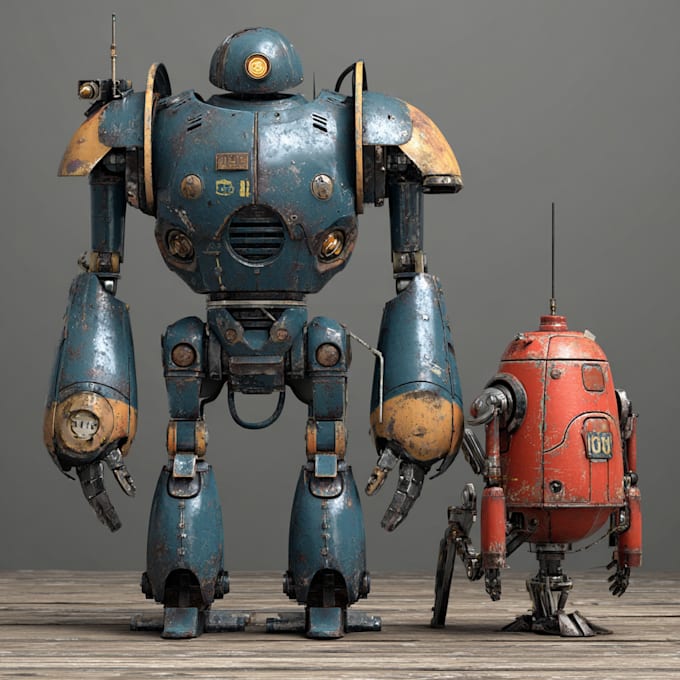 3d model the robot and mecha