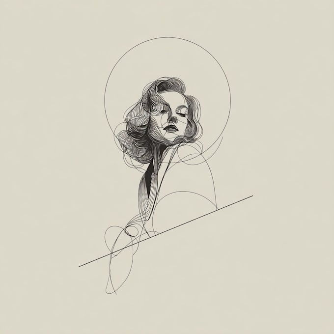 draw minimal modern line art illustration