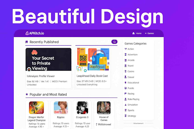 setup beautiful apk download wordpress theme