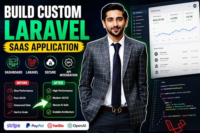 build custom laravel saas application