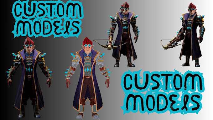 do 3d game character stylized character 3d game assets low poly, high poly model