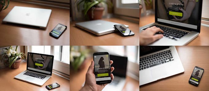 present your website on 10 realistic mockups