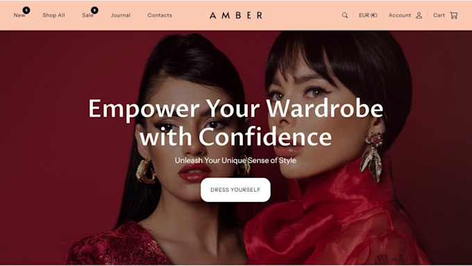 build shopify clothing store, shopify fashion design for clothing brand website