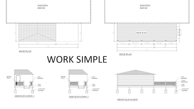 design professional deck and patio drawing set for permit