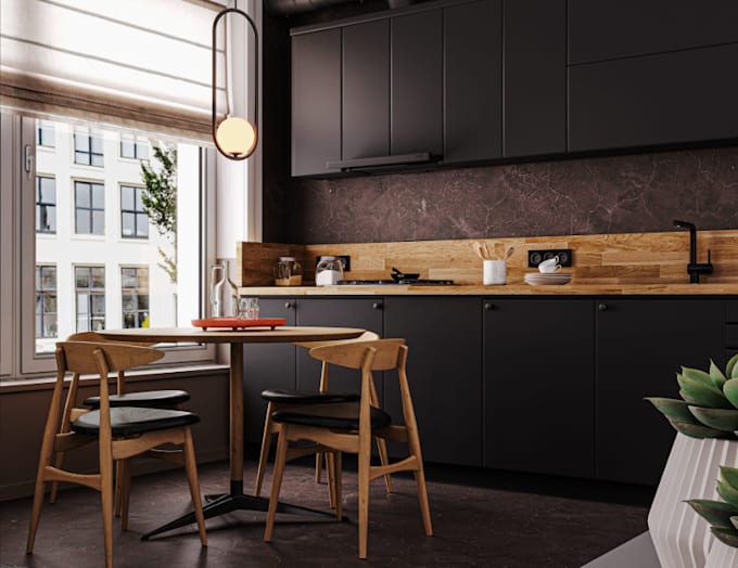 revamp 3d luxury interior design livingroom, 3d kitchen design, bedroom viz, cgi