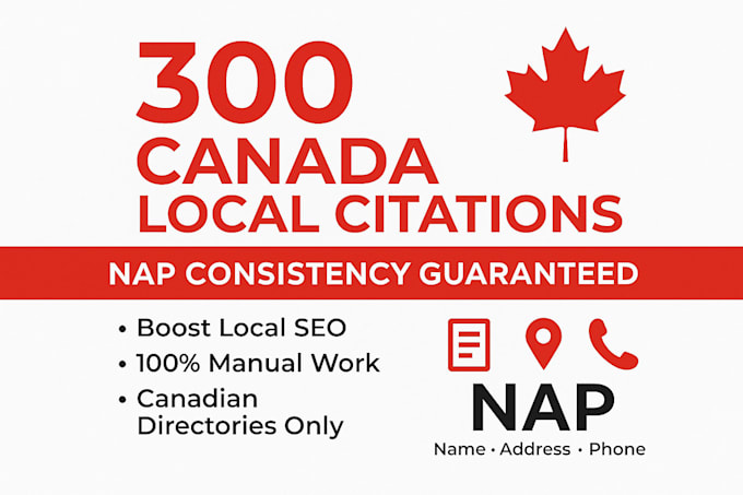 build 300 high authority canada local citations with perfect nap consistency