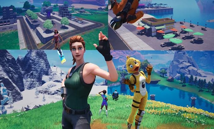 create stylized 3d fortnite uefn creative verse map environment