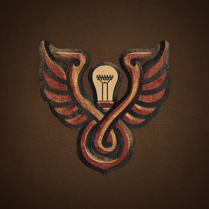 drawing vintage, retro logo deign