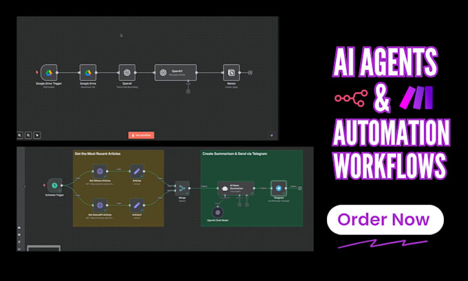 build n8n and make automations, ai agents, ai voice agents, make com workflows