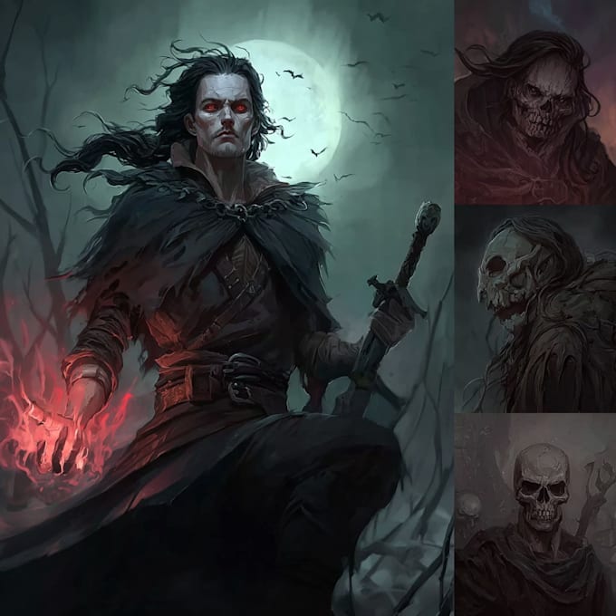 draw horror character illustration