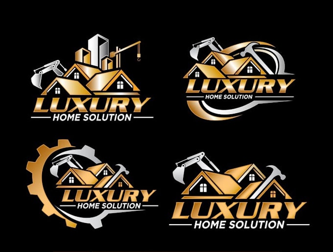 design a modern professional 3d real estate logo