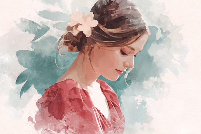 create paint a stylised watercolor illustration