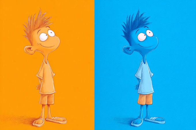 design a 2d cartoon character