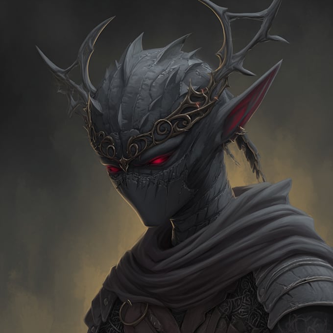 paint your dark fantasy dnd character illustration